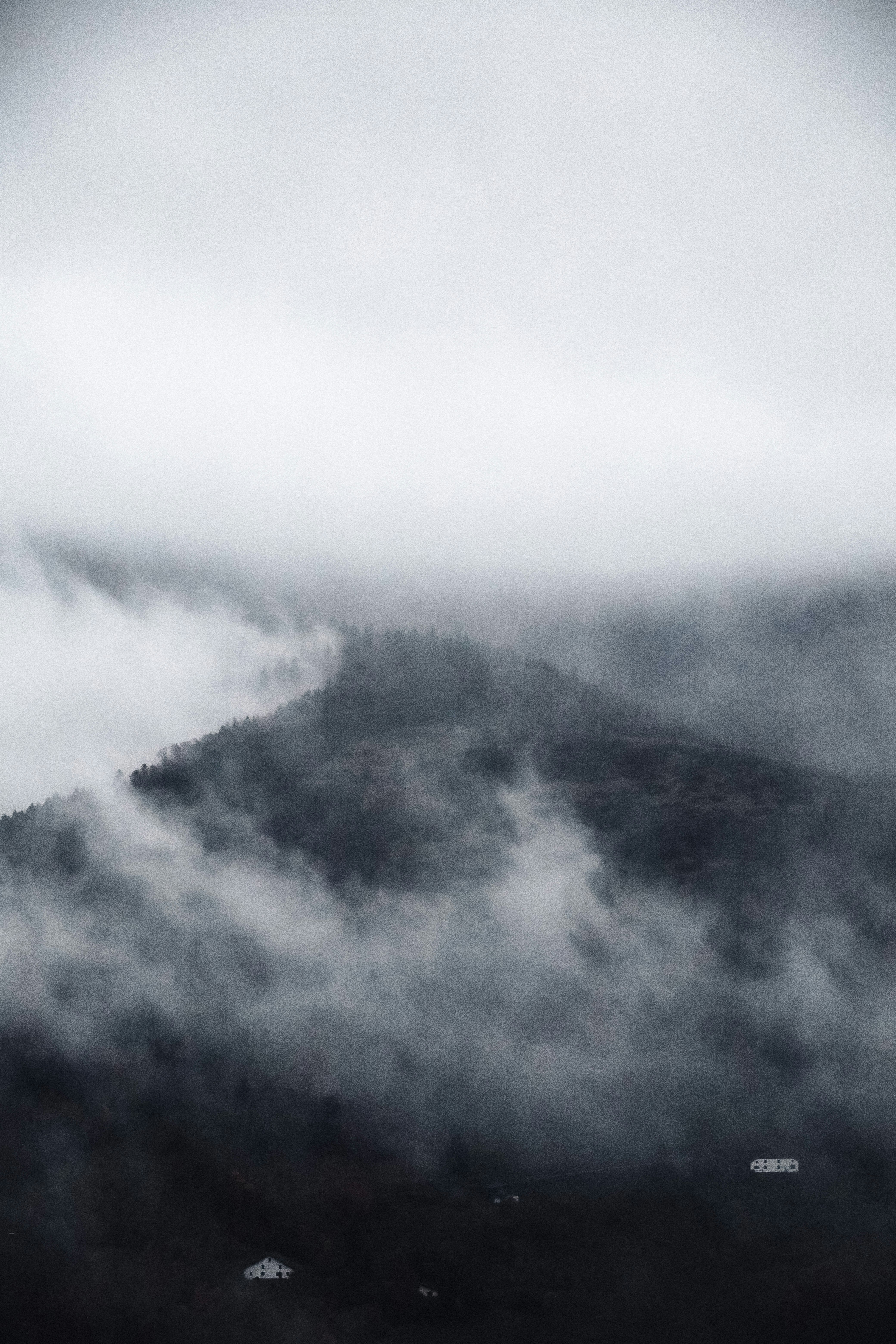 Misty mountain valley